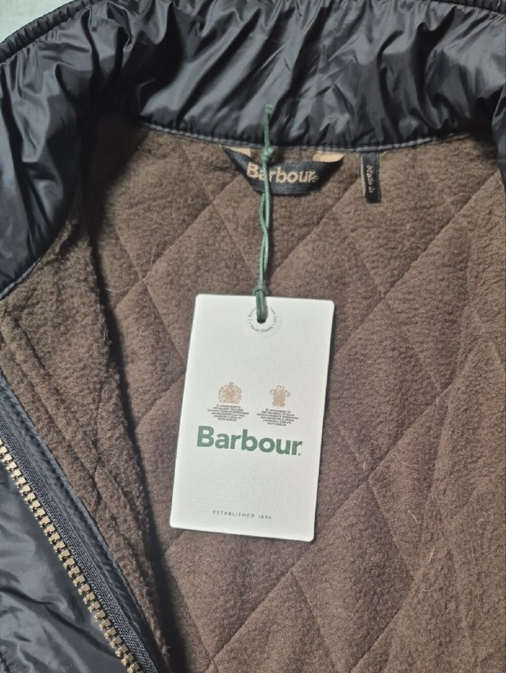 Barbour Women's Quilted Black Vest Size 10 - Picture 2 of 9